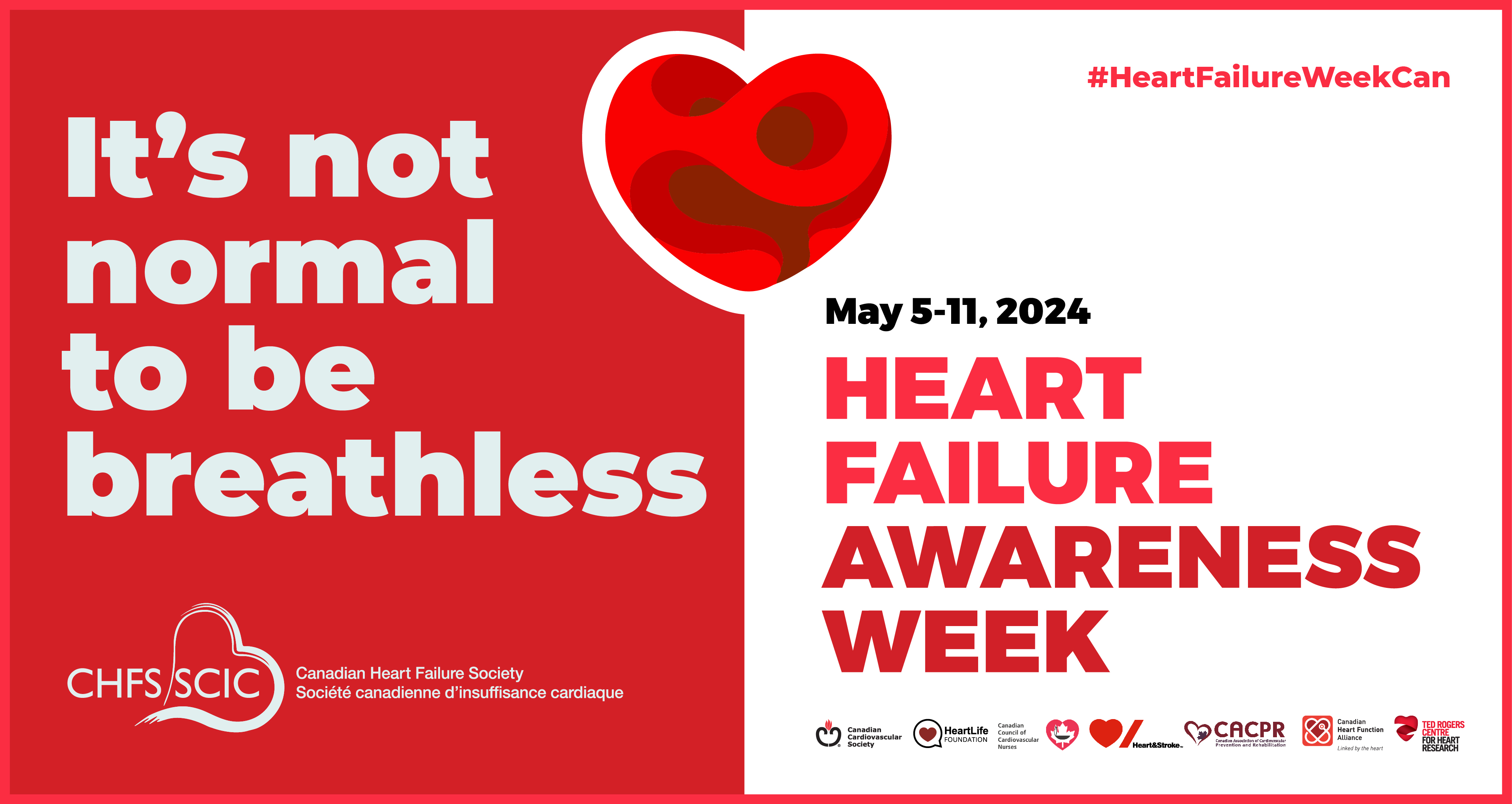 Poster for the Heart Failure Awareness Week, which will take place from May 5th to 11, 2024.